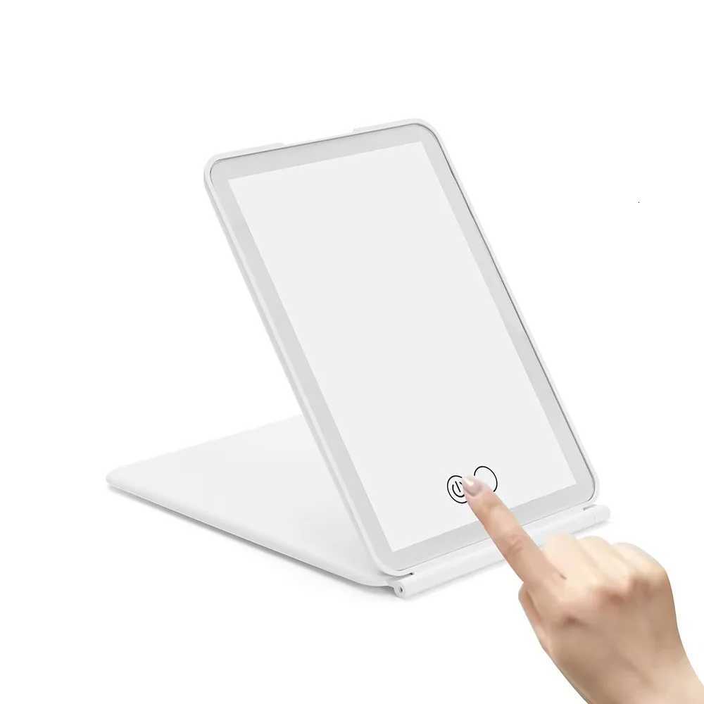 Makeup Mirror with 10X 3 Color Lights Magnifying 72 LED Lights Vanity Mirror Travel Mirror Compact Cosmetic Foldable MirrorT251213