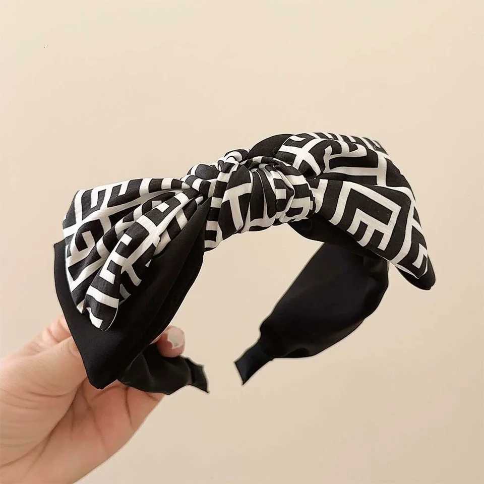 Double Layer Bow Knot Letter Print Haiand Wen Fashion Hair Accories Boho Style band for Daily Party Beach Wedding Y251213