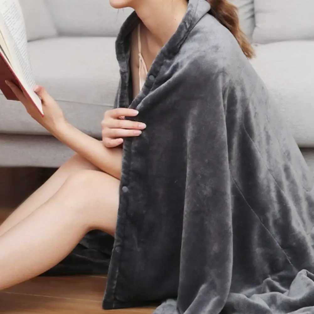 Electric Throw Blanket Machine Washable USB Heated Soft Flannel Winter Warmer Fast Heating for Traveling Hiking Home Couch Y251212
