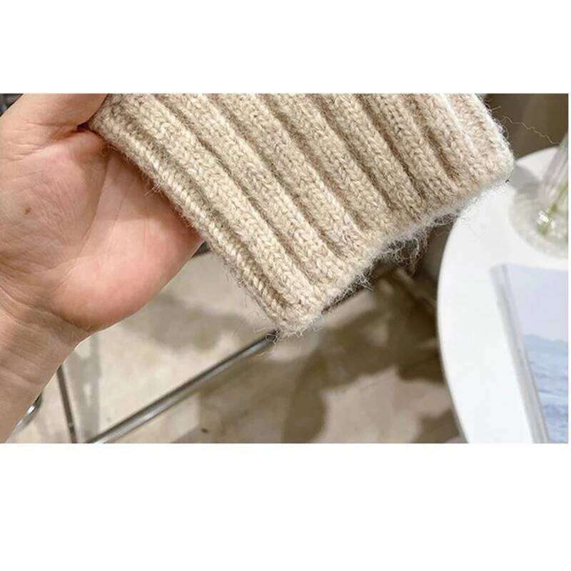 Autumn Winter Retro Personality Stitching Denim Lazy Wind Knitted Sweater Cardigan Fashion Tide Comfortable Jacket