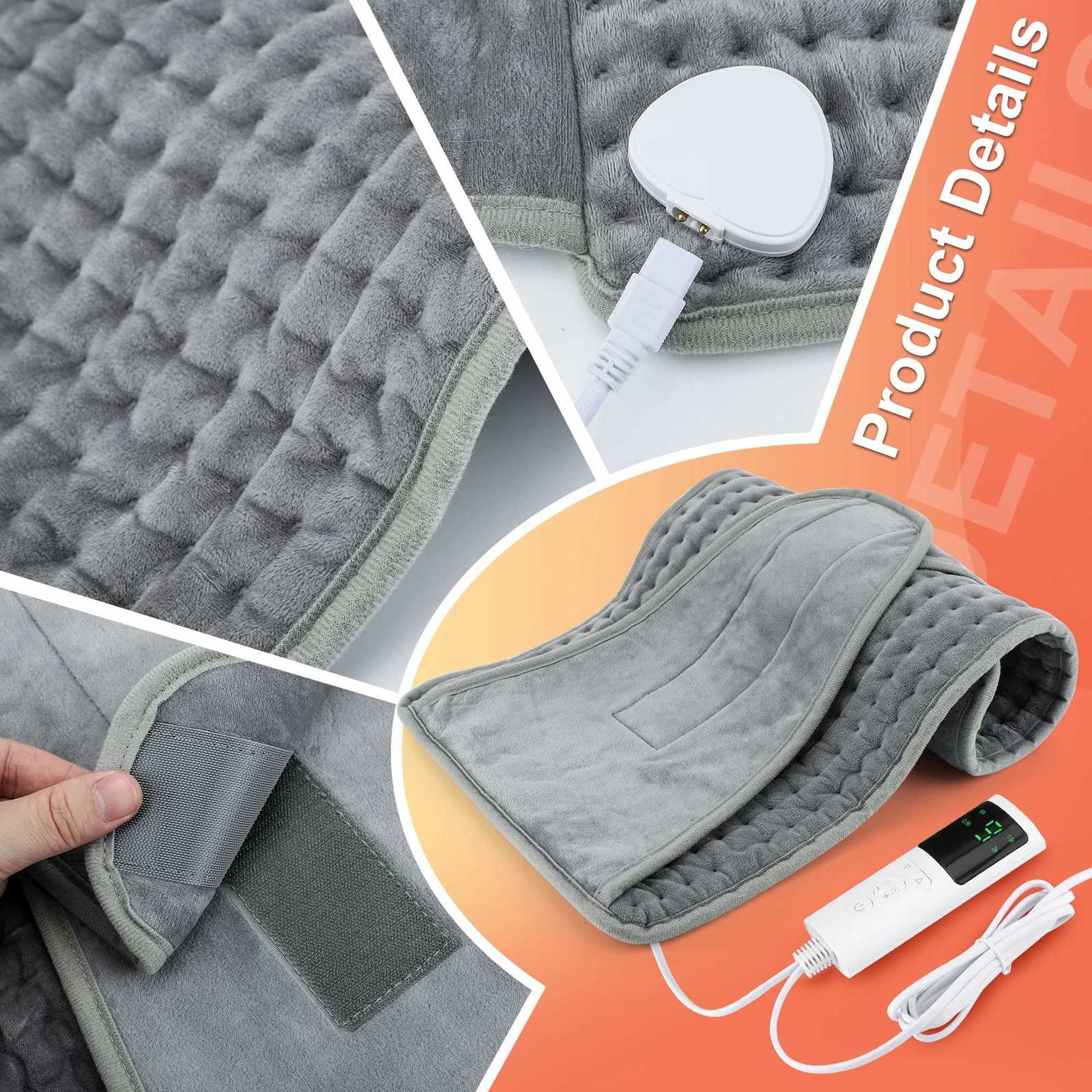 Electric Heating Pads for Cramps Winter Heater Mat For Office Sofa Beds Waist Back Warmer Blankets Camping 110V 220V Washable Y251212