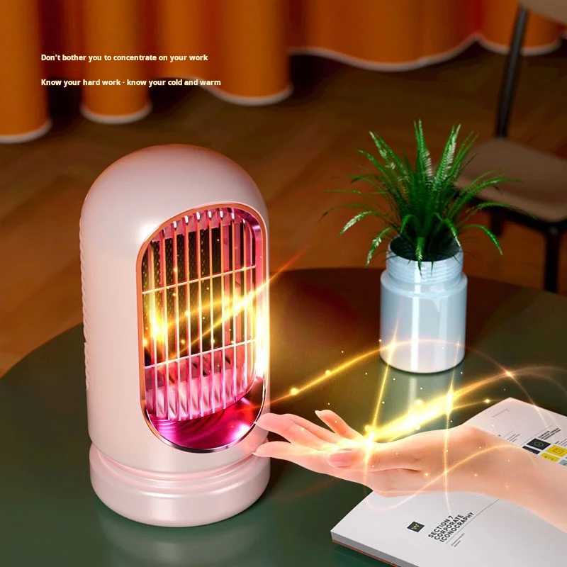 Portable Electric Heater 1200W Winter Heating Fan Home Office Dormitory Hand Warmer Fast Heat Desktop Fan Heater Warm Air Blower Y251213