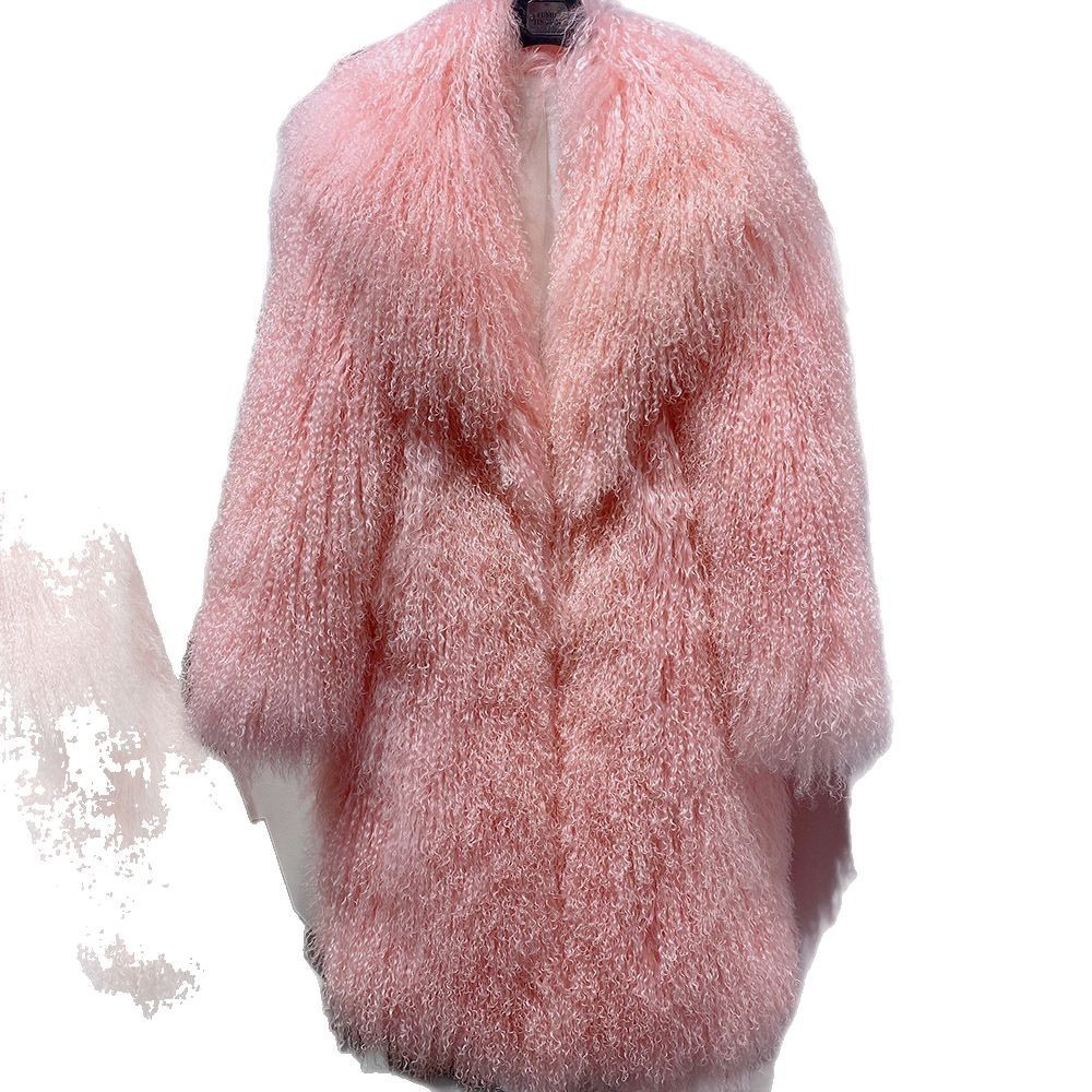 135140cm Floor Length Real Mongolia Sheep Fur Coat Women Winter Fluffy Warm Fur Coat for Party Ladies Overcoat 251014