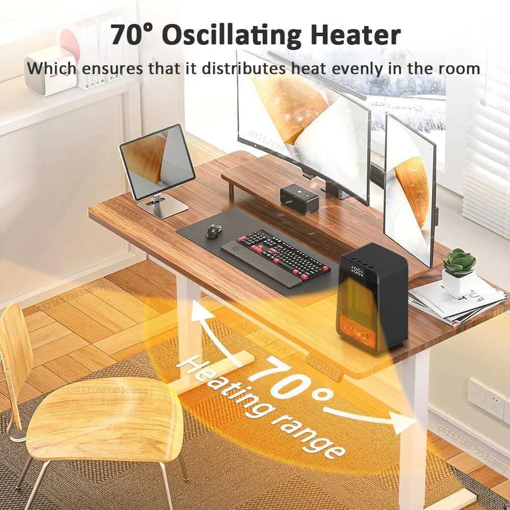 Hot Air Blower Electric Heater Portable Desktop PTC Ceramic Heating Fan Warm Air Blower for Household Office Mini Space Heater Y251213
