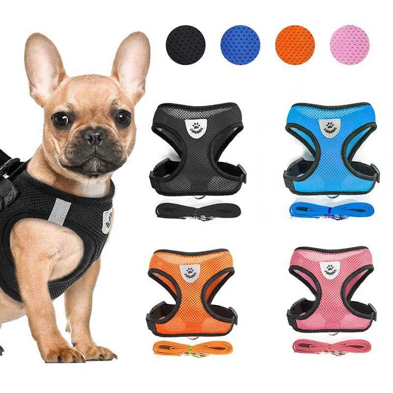 Nylon Breathable Mesh Dog Harness and Leash Set Dog Cat Vest Harness for Small Dogs Kitten Cat Accessories Pet Supplies M251213