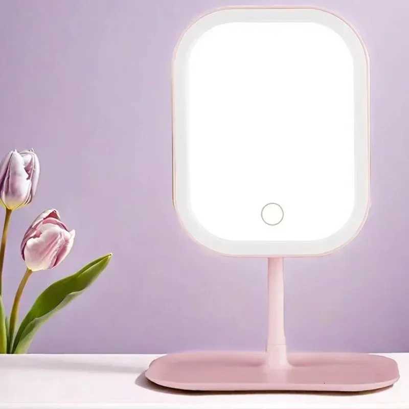 Adjustable Light Rechargeable LED 3 Color Makeup Mirror Touch Control Makeup Mirror for Home Travel Portable CosmeticsT251213