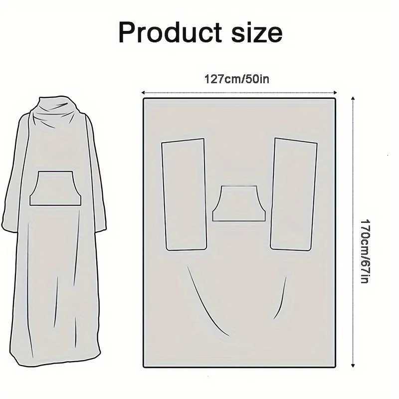 Reversible Flannel TV Blanket Soft Warm Cozy Throw Front Pocket Plush Fabric Blanket Winter Warm Shawl for Bed Sofa Home Textile Y251212