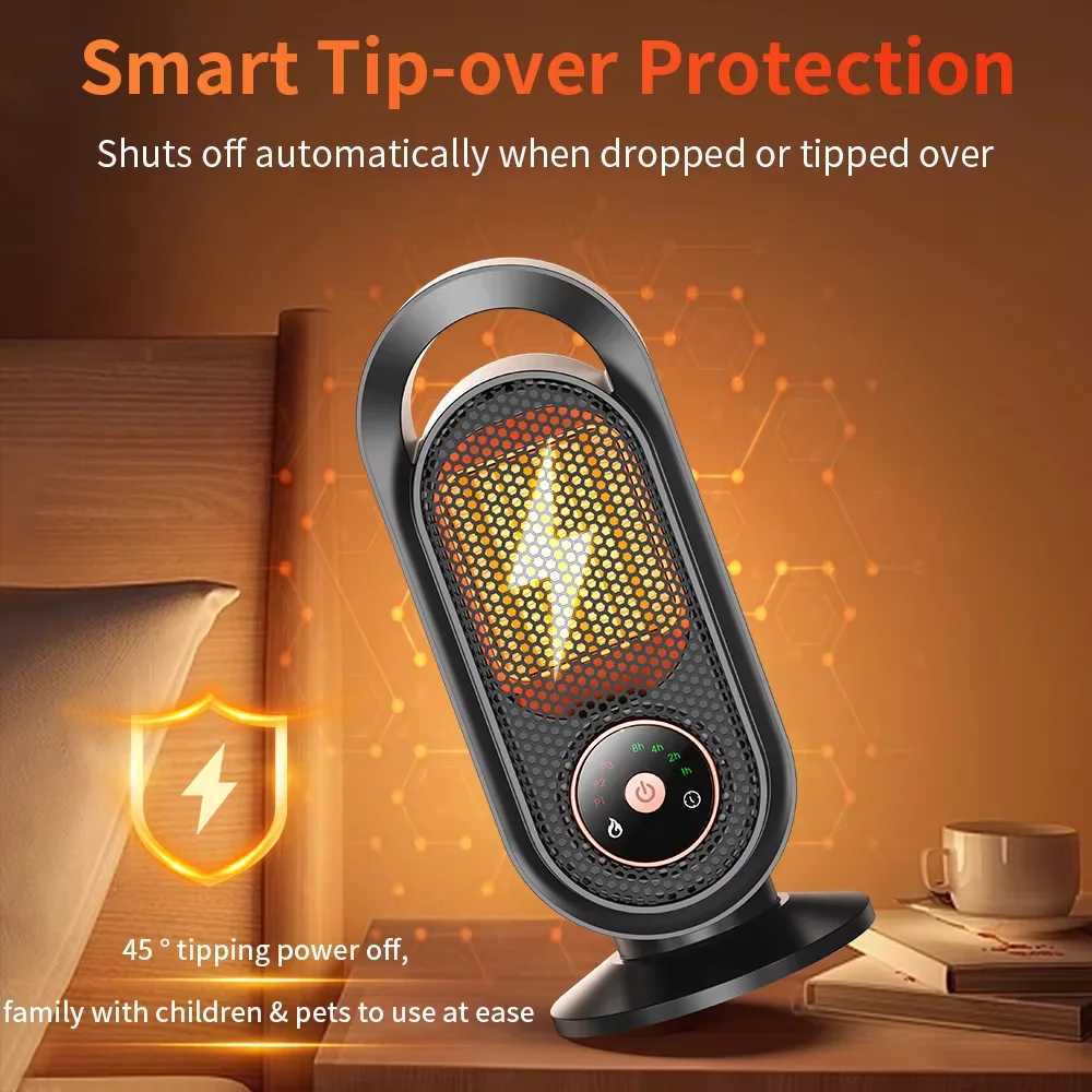 Domestic Heater 1000W Ceramic Heater 3s Fast Heating Overheat Protection Portable Quiet Mini Heater for Home Office Bedroom Use Y251213