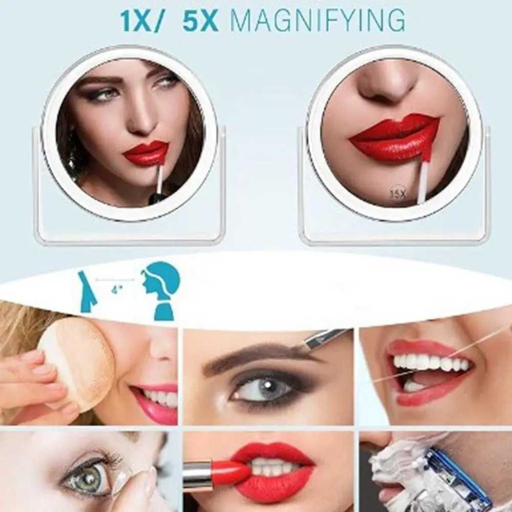 Fashion 360 Rotating Cosmetic Mirror Double Sided with Stand Dressing Mirror High-definition Beauty MirrorT251213