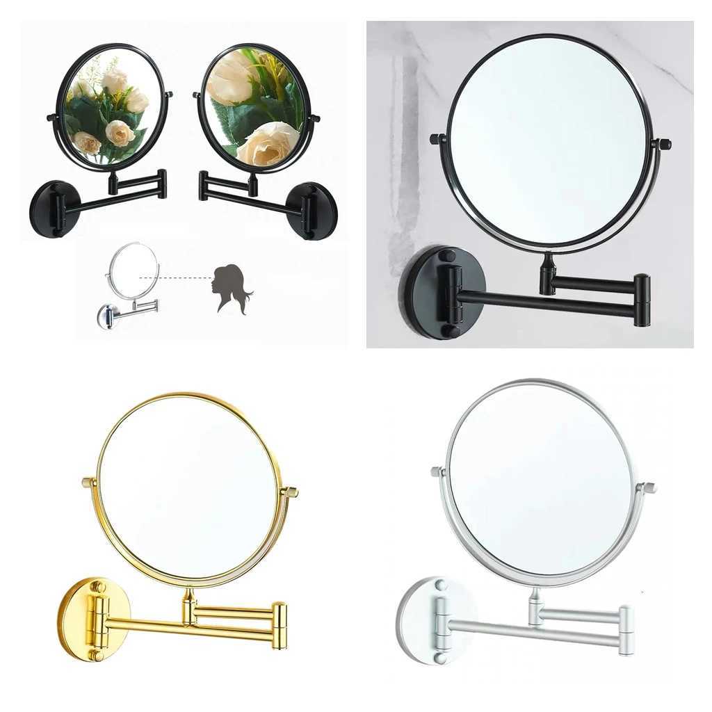 Double-sided Wall Mount Makeup Mirror With Fixing Screws 1x/3x Magnification 360-degree Swivel DesignT251213