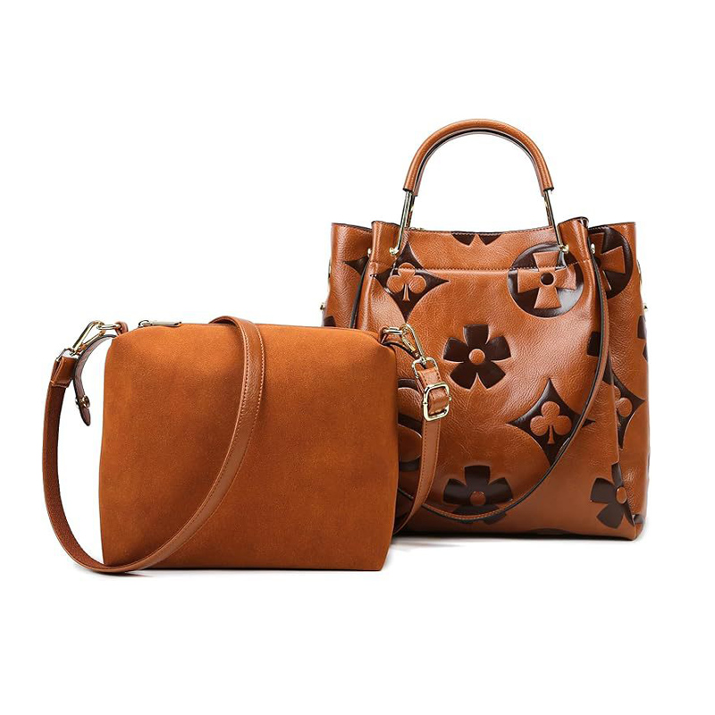 Free Shipping Designer Women's Bucket Bag High-end Fashion Embossed Handbag Large Capacity Mother And Baby Shoulder Bag