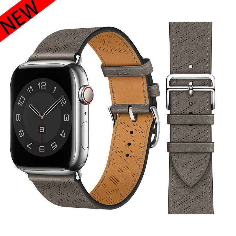 Leather band For Apple watch Strap 44mm 49mm 45mm 42mm 41mm 40mm Single Tour correa bracelet iWatch series 7 8 6 SE 5 4 9 ultra Y251212