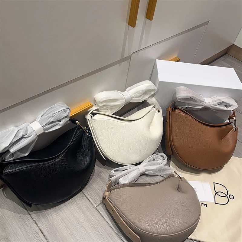 2025 New pea-shaped handbag soft leather single-shoulder pea bag simple pleated single-shoulder crossbody bagT251213