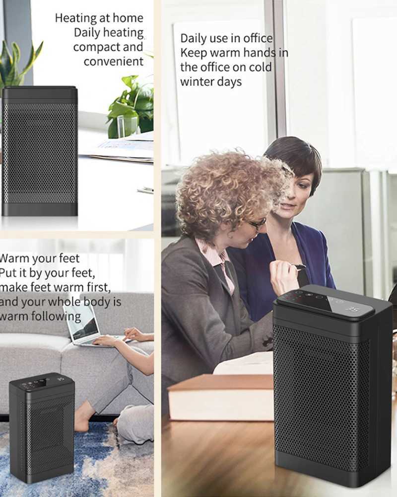 1500W Portable Electric Heater PTC Fan Heater Energy Efficient Space Heaters for Indoor Use Remote Control House Warmer Machine Y251213