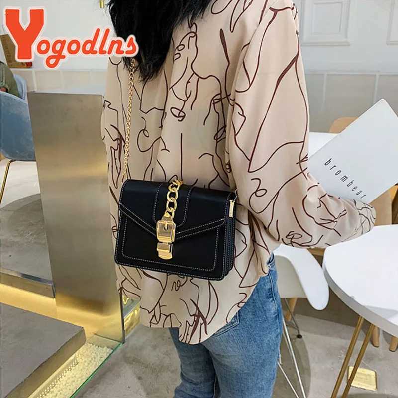 Yogodlns Small Summer Contrast Color PU Leather Crossbody Bags For Women New Chain Shoulder Messenger Handbags Lady Hand BagT251213
