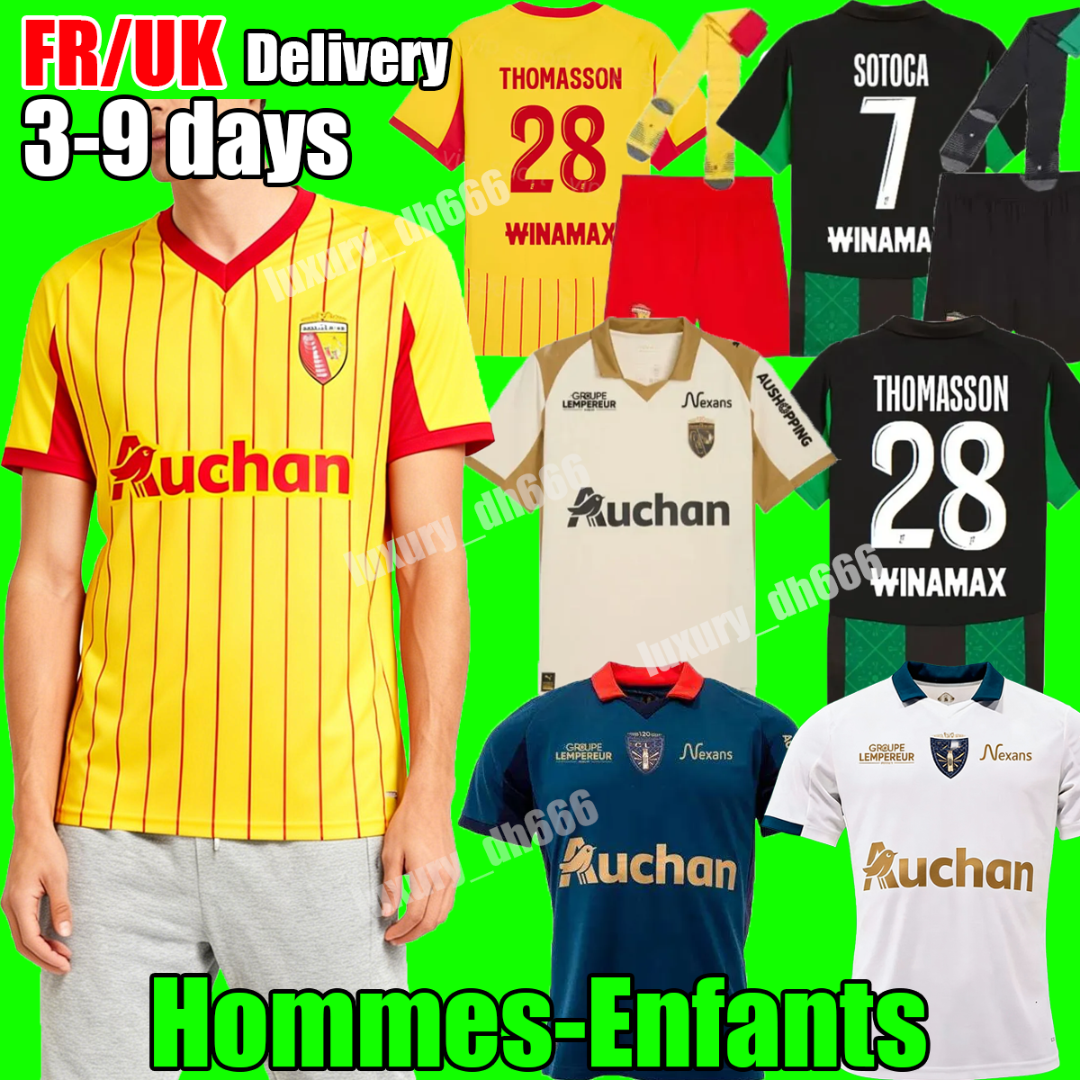 maillot de footbal rc lens 25 26 football shirt Top 2025 2026 soccer jersey THAUVIN THOMASSON SOTOCA SATRIANO NZOLA 120th home away third goalkeeper adult kids kit