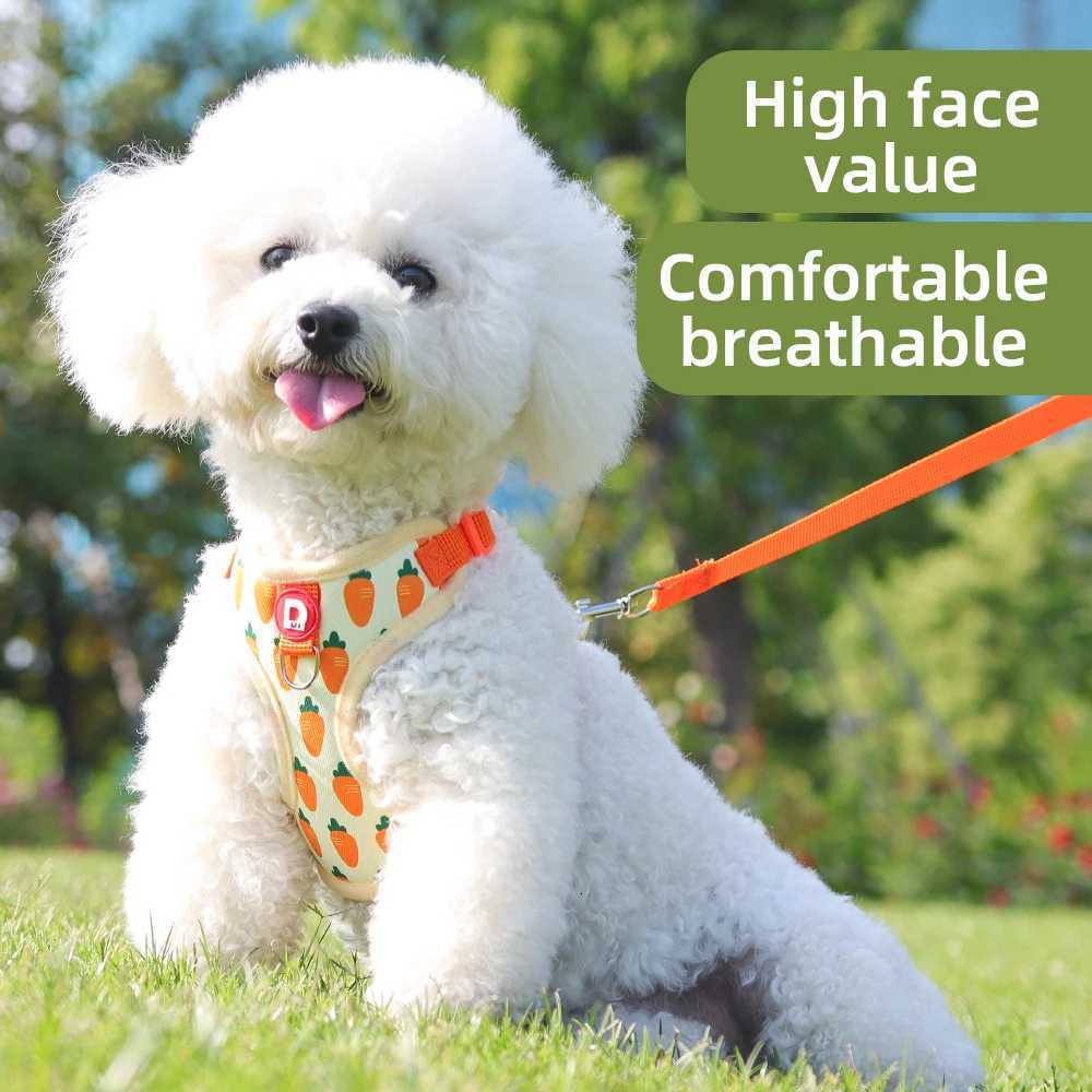 Comfortable Vest Style Dog Harness for Small Breeds - No-Pull Breathable Pet Harness with Leash Adjustable for Bichon Dogs M251213