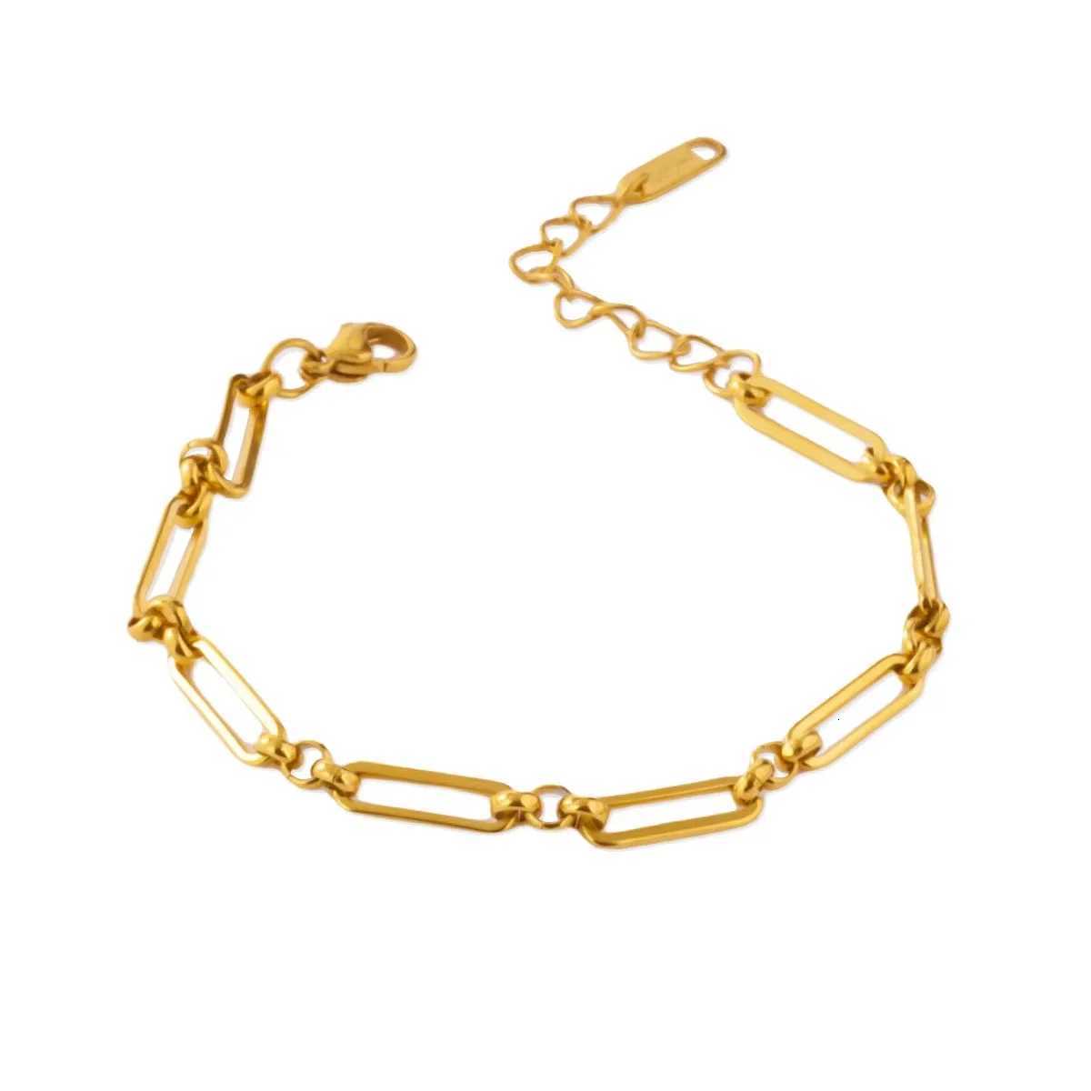 Minimalist Stainless Steel 18K Gold Plated Link Chain for Women M251213