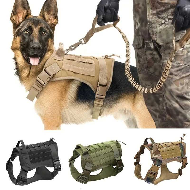 Tactical Camouflage Dog Vest Harness for Medium and Large DogsEasy Control and Comfortable for Hiking Training and Outdoor M251213