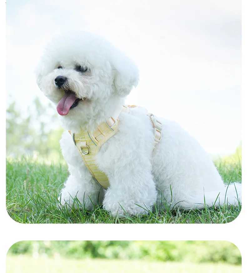 Explosion-proof anti-pull reflective pet chest and back belt vest-style dog chest and back belt anti-escape dog leash M251213