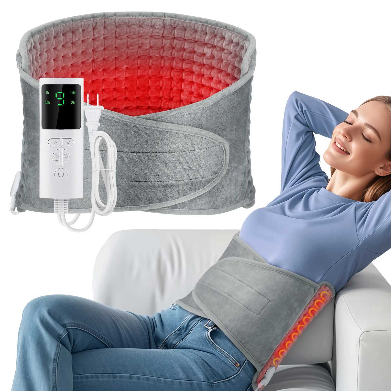 Electric Heating Pad Waist Back Lumbar Warm Pad 9-level Adjustable Temperature Waist Belt Office Home Winter Warming Hand Warmer Y251212