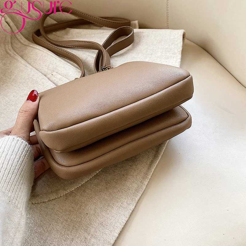 Gusure Vinatge Shell Women Shouder Crossbody Bag Clip Designer Small Handbags Luxury PU Leather Messenger Bag Lady Fashion PurseT251213