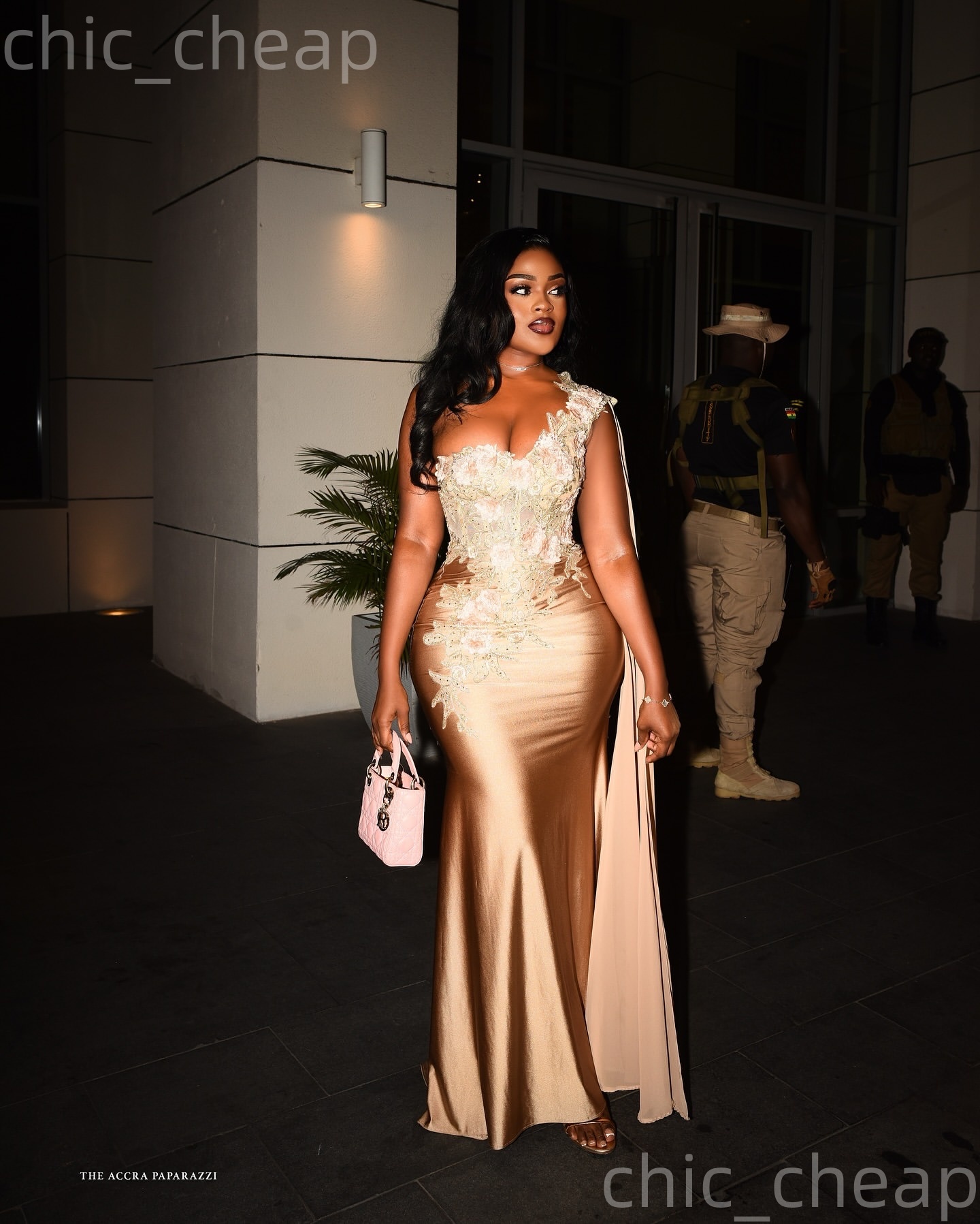 Aso Ebi Champagne Mermaid Prom Dresses 2026 One Shoulder Lace Satin Evening Formal Party Second Birthday Engagement Gowns Plus Size Dress For Special 