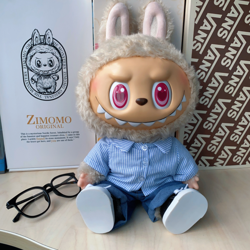 Labubu 40cm Fashion Big Vinyl Doll The Monsters Flip With Me Series Collection Decoration Cute Doll Festivals Gift