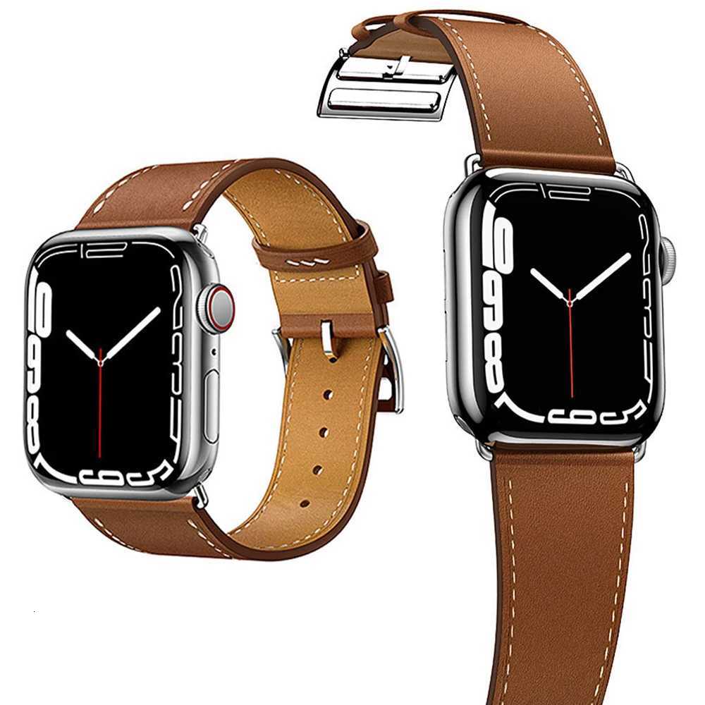Leather band For Apple watch Strap 44mm 49mm 45mm 42mm 41mm 40mm Single Tour correa bracelet iWatch series 7 8 6 SE 5 4 9 ultra Y251212
