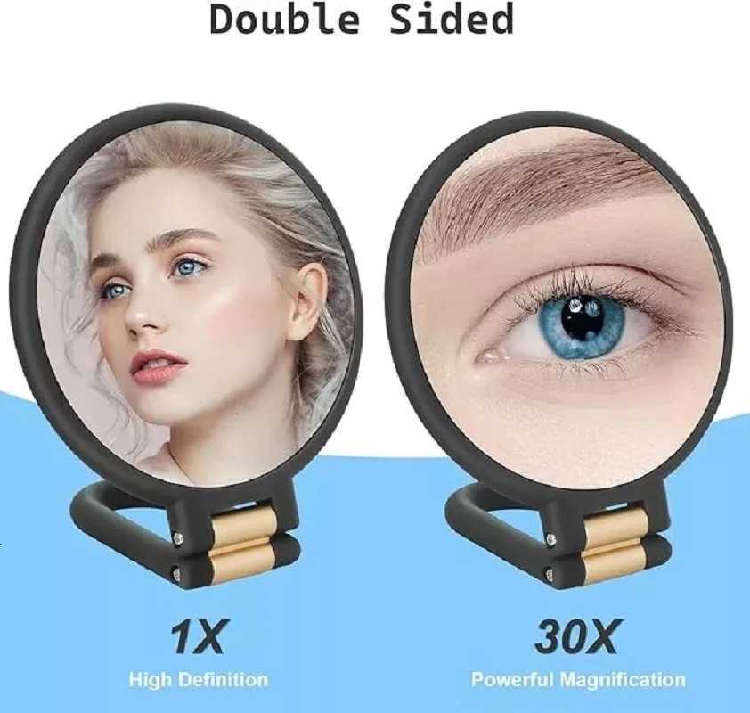 10/15/20/30x Magnifying Mirror Travel Hand Mirrors With Handle - Double Side Handheld MirrorsT251213