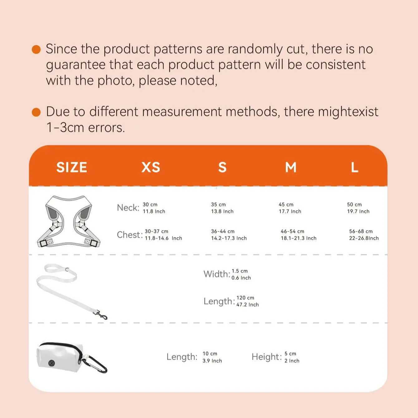 3Pcs/SetWatermelon Love High Quality Dog Harnes Leash With Poop Bag Holder Set Soft Breathable Lining M251213