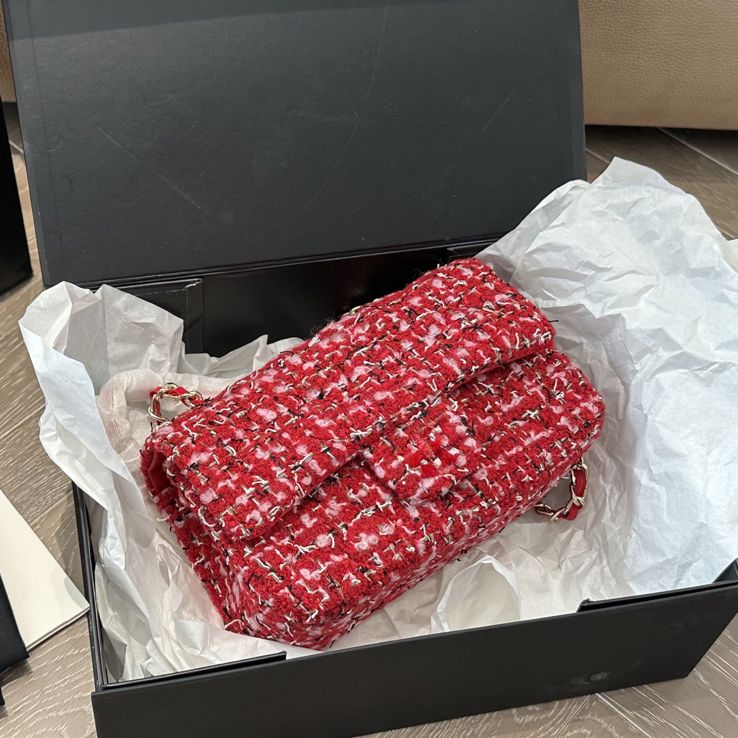 Designer Fashion CF Shoulder Bag Popular Woolen Crossbody Bag Luxury Handbag Women's Tote Bag Woolen Shoulder Bag Adjustable Chain Cross Bags Makeup Bag 20CM