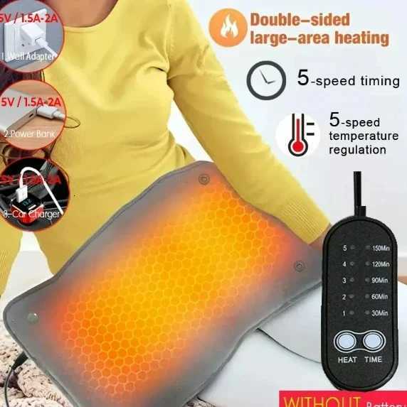 New Graphene Quick Heating Warming Pad with Adjustable Temperature and Timing USB Power Supply Office and Home Warming Handbags Y251212