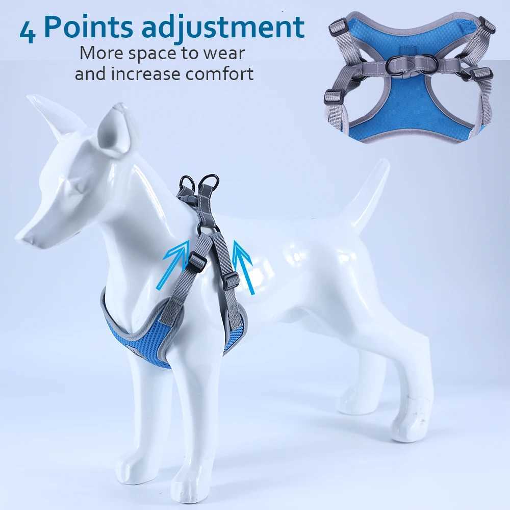 Pet Dog Harness Mesh Breathable Pet Puppies Reflective Dog Cat Vest Harness Dog Soft Chest Strap for Small Medium Dogs M251213