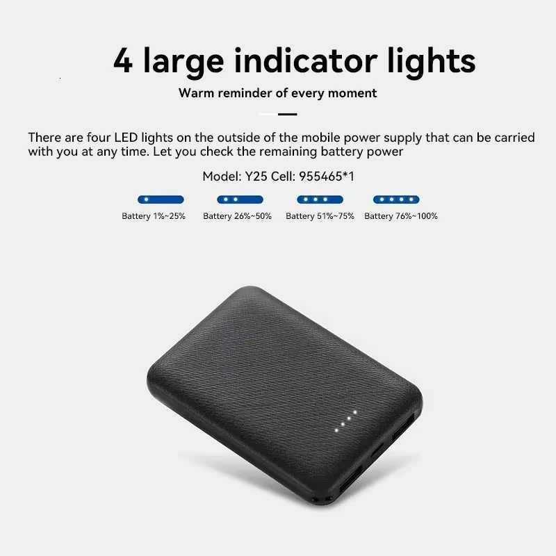 2026 100000mah tra-thin Power Bank USB Fast Charging Heating Mini Portable External Battery Pack For Heating Vest Jacke H251213