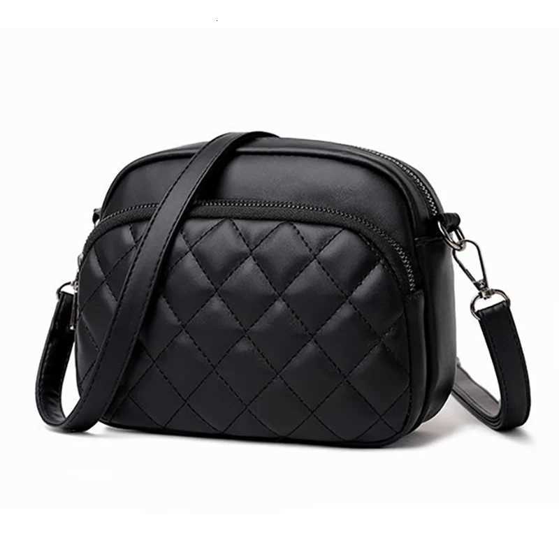 Simple Fashion Plaid Shoulder Bags For Women PU Leather Crossbody Messenger Bag Phone Purse Lady Small Handbag ClutchT251213
