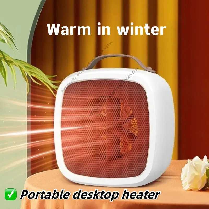 500W Portable Small Space Heater Fast Heating Lightweight Desktop Warm Air Heater Indoor Office Household Warmer Fan 2024 Y251213