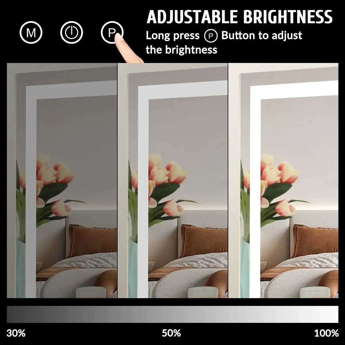 Makeup Mirror with Led Light Portable Traveling Vanity Mirroir with 15X Magnifying Cosmetics Mirror Gift for Bedroom home GirlsT251213