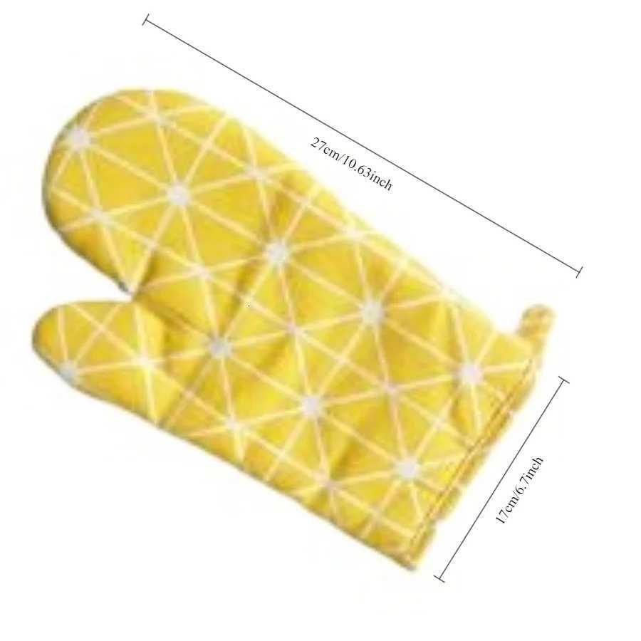 Kitchen heat insation non-slip gloves tools high temperature and heat resistant household oven microwave oven special H251212