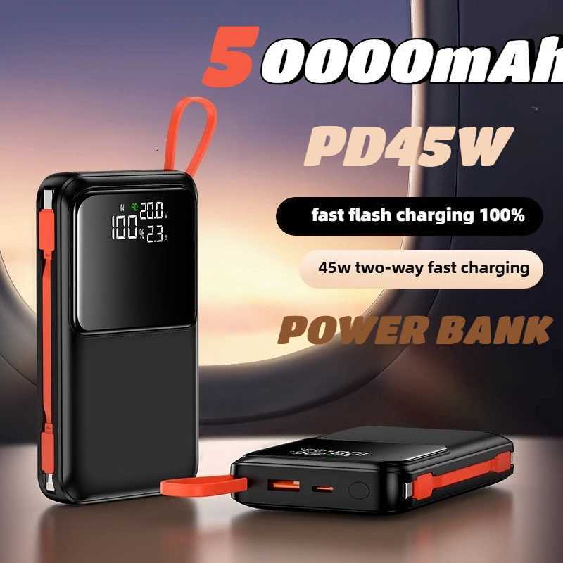50000mAh Power BankPD45W PD FCP SCP Quick Charge Powerbank Portable External Battery Charger For iPhone 15 Laptop Tablet H251213