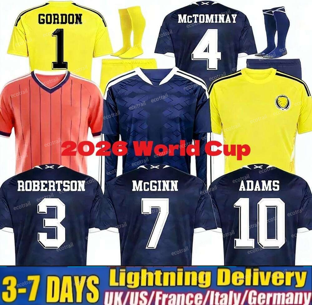 2026 World Cup Scotland Soccer Jerseys ROBERTSON McTominay McGREGOR SHANKLAND MCGREGOR Football Shirt Homemaillot de Foot men kids kits unifrom pink WOMEN 150TH