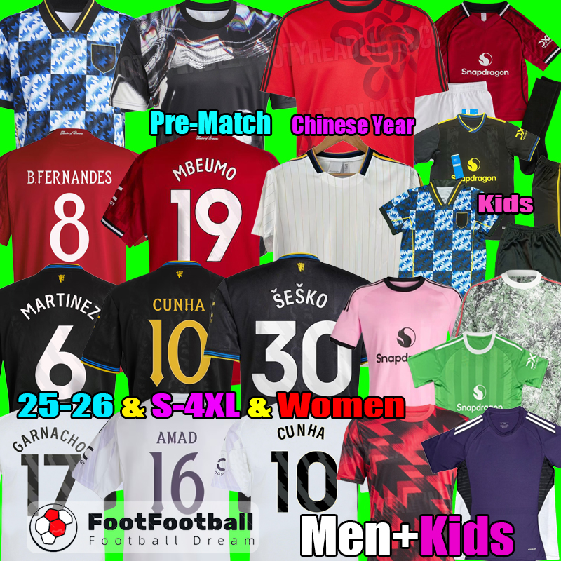 2025 SESKO CUNHA MBEUMO DE LIGT HOJLUND MAINOO MOUNT Man football shirt Soccer Jersey unitedjersey MARTINEZ mAnchEsTeers B. FERNANDES UNTED 24 25 26 kit kids tops