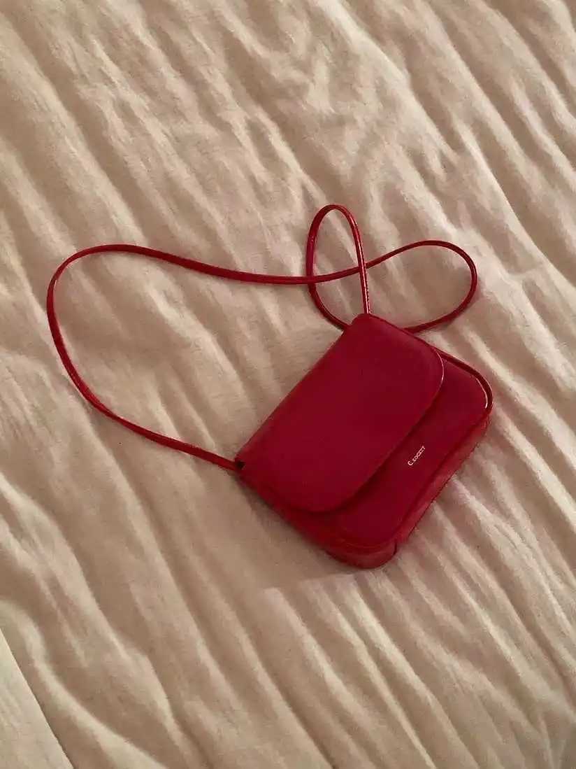 Women Mini Red Cross Body Bags Korean Casual Fashion Patent Leather Purse Versatile Solid Color Girls PU Shoulder BagT251213