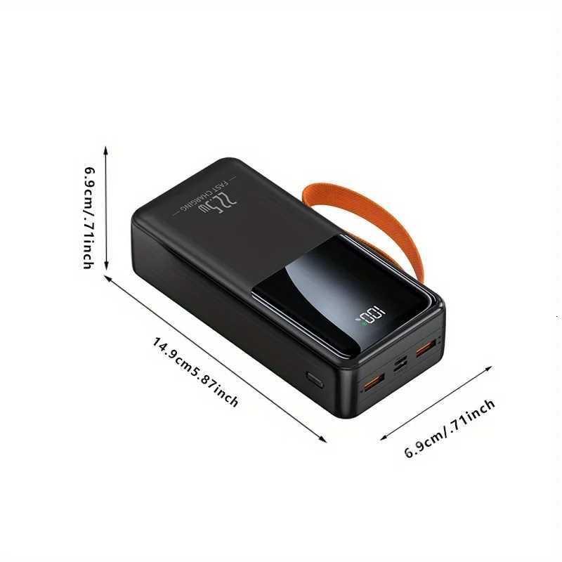 50000mAh Mobile Power Quick Charger Portable Built-in 4 Cables Large Capacity Fast Charging Battery Pack Cpatible H251213