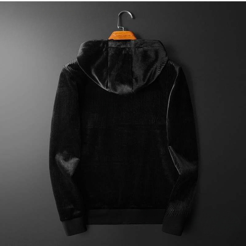 Men's Tracksuits High End Leisure Sports Hooded Set Gold Velvet Two Piece Loose Autumn And Winter Wear M-4XL