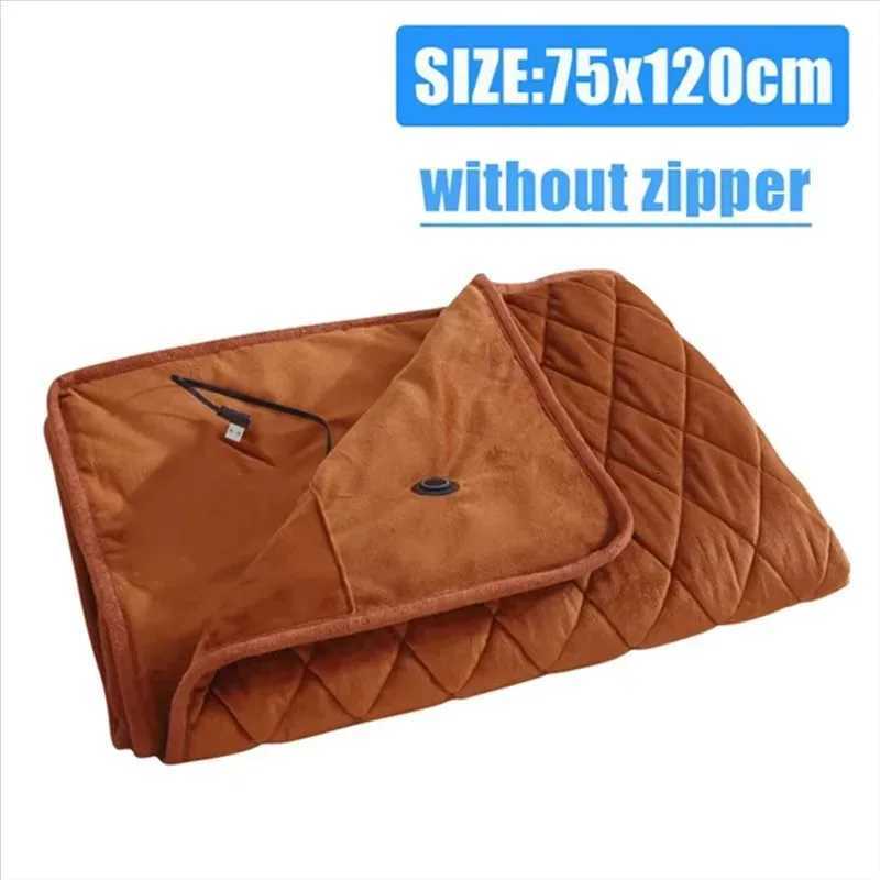 Multifunctional Electric Blanket USB Winter Shawl Blanket 3 Adjustable Fast Heating Blanket with Pocket Washable Warm Blanket Y251212