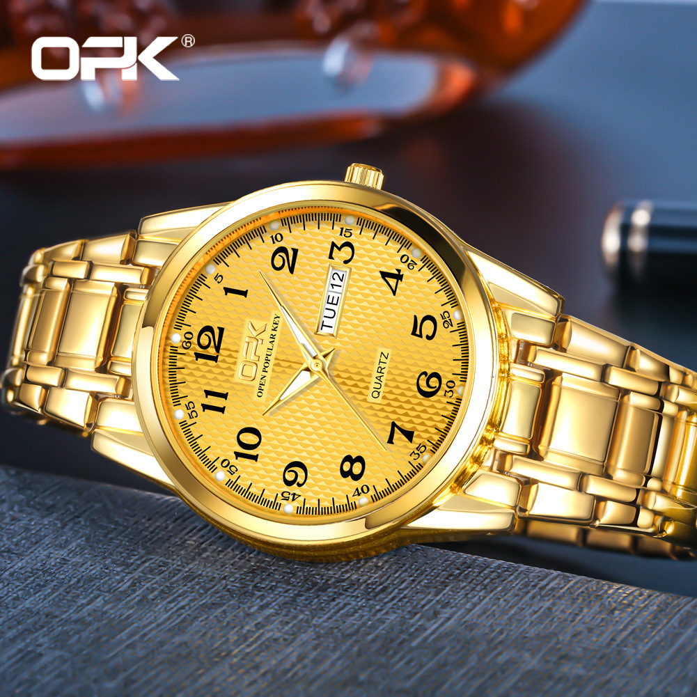OPK Brand Watch Dropshipping Manufacturer Wholesale TikTok Hot-Selling Dual Calendar Quartz Watch Men's Watch Male Watch