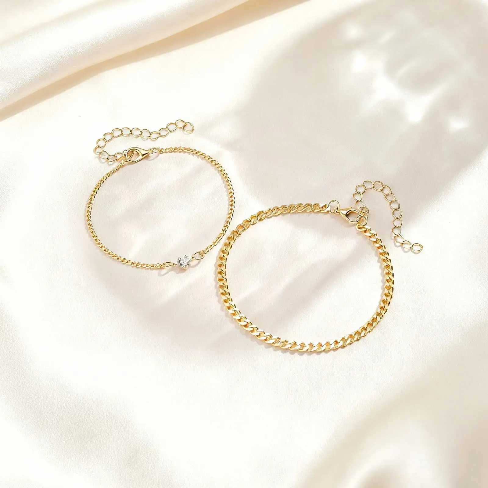 Dainty Heart Zircon Couple for Women Men Stainless Steel Link Chain Set s Fashion Jewelry Valentines Day Gift M251213