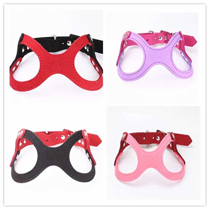 New Pet Dog Harness Soft Leather Dog Harness Leash Cute Glass Pattern Harness Attaching Strong Leash For Different Breeds S M L M251213