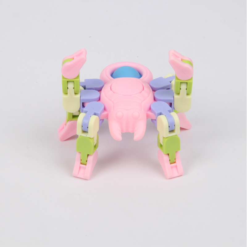 Cross-Border Stress Relief Versatile Spider Gyroscope Bubble Fun Children's Educational DIY Jointed Scorpion Chain Wholesale